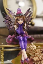 Set of 2 Girl Fairy Winter Ballroom Clothing Shelf Sitter Figurines