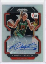 Lauren Jackson 2022 Panini Prizm WNBA Silver Prizm Auto #166