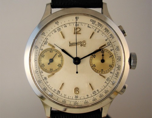 Vintage CHRONOGRAPH EBERHARD PRE EXTRA-FORT 40mm, cal.16000,'40 years | eBay