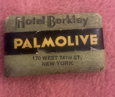 Hotel Soap Palmolive Hotel Berkley New York NOS 1940 s-50 s