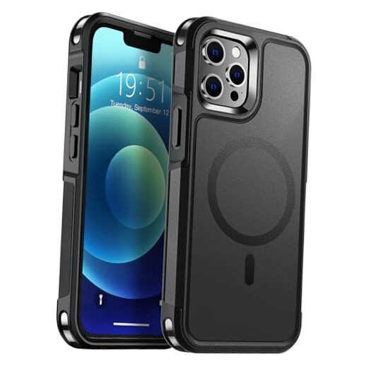Magnetic for Case, [Compatible with iPhone 12 Pro Max Magnetic Black