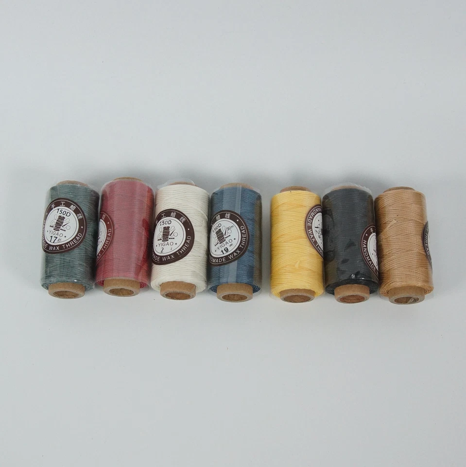 2x 50M 150D 0.8MM Leather Sewing Waxed Thread – DIY Hand Stitching Cord - Image 4 of 4