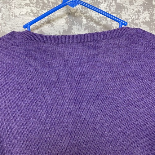 Lauren Ralph Lauren V-Neck Pullover Herren Large Pulli Lila Baumwolle Kaschmir - Bild 4 von 10