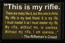 The Riflemans Creed Morale Patch Tactical Army Hook Military Usa The Riflemans Creed Morale Patch Tactical Army Hook Military Usa