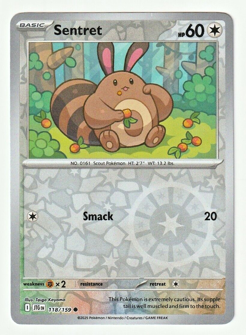 Pokemon -  Sentret 118/159 - Reverse Holo - Journey Together - NM/M