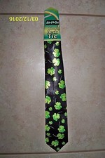 SHAMROCK IRISH ST PAT LEPRECHAUN SKINNY TIE 62806