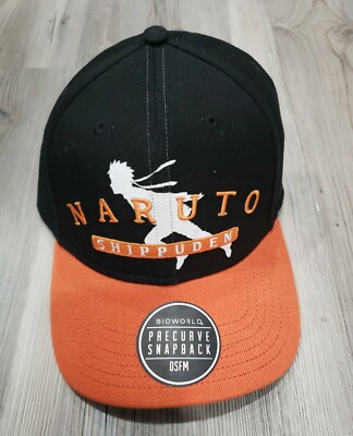 NWT Naruto Shippuden Silhouette Black Snapback Hat (MEN'S - ONE SIZE) Anime