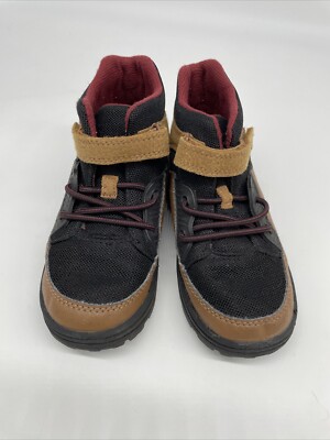 Carters Toddler Boy Indigo Hiking Boots Brown Black Red Lining Size 12M