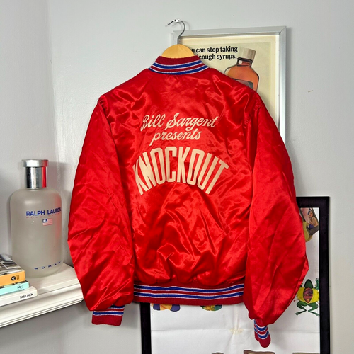Vintage 1970s Bill Sargent Presents KNOCKOUT Satin Jacket Made In USA Size Small - Bild 1 von 8