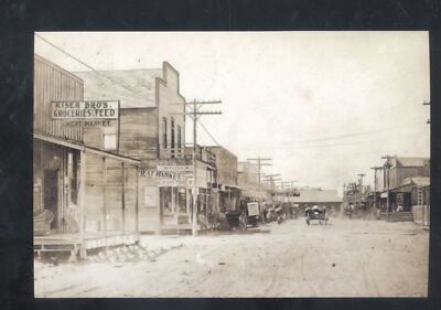 REAL PHOTO HUMBLE TEXAS DOWNTOWN STREET SCENE STORES POSTCARD COPY