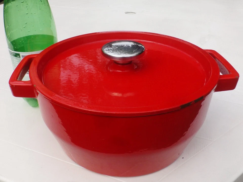 PYREX COCOTTE Fonte Émaillée SLOW COOK Ronde Ø24Cm 3,6L Lave-Vaisselle Four - Photo 2/4