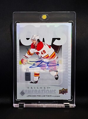 2023-24 UD Trilogy Jakob Pelletier Generations AUTO /25 #TG-15C