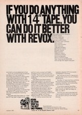 Revox - A77 Reel Deck - Original Magazine Ad - 1971