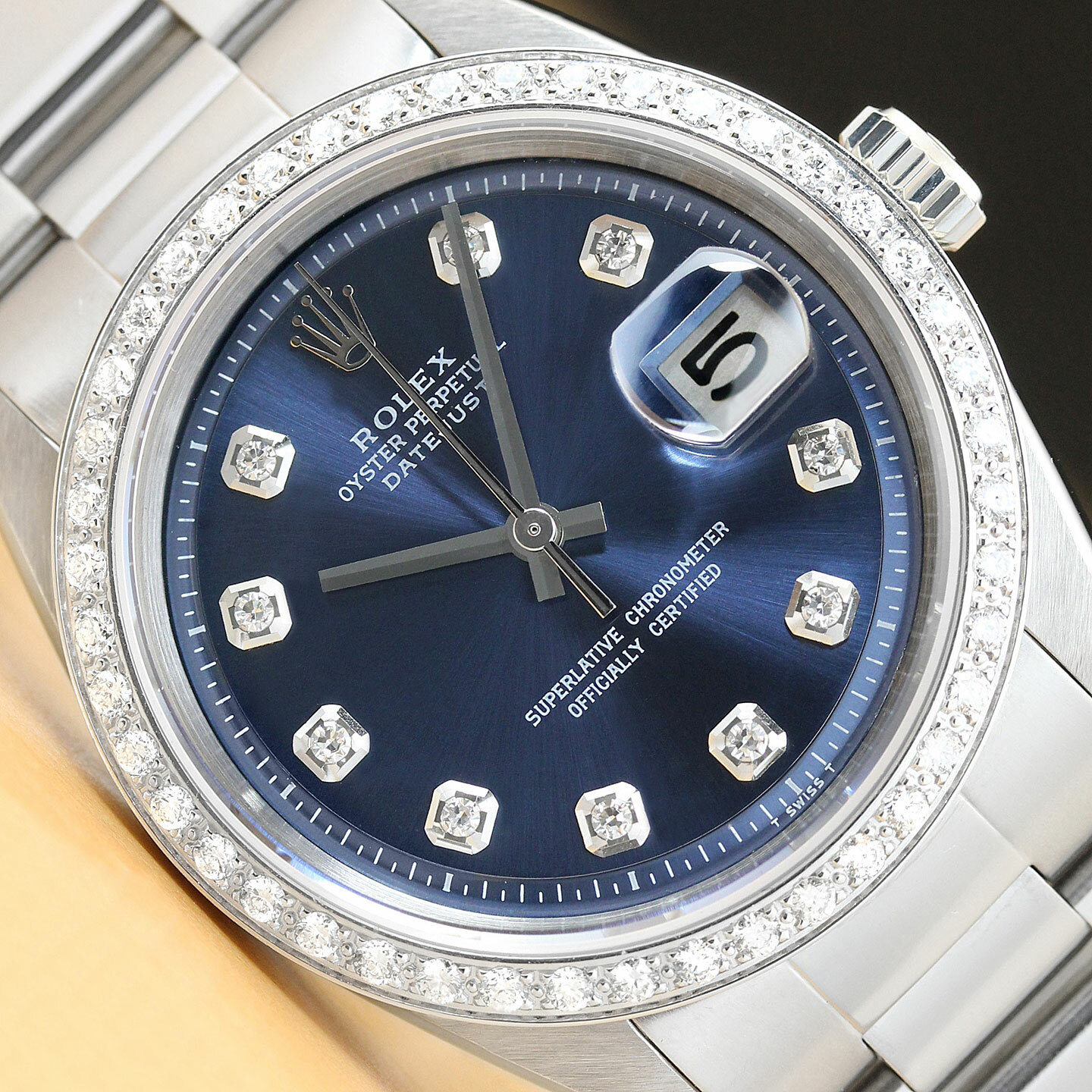 ROLEX DATEJUST 18K WHITE GOLD STAINLESS