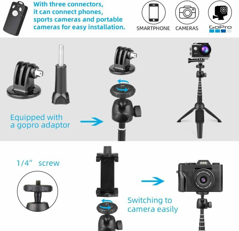 Treppiede Per Telefono SXY-GA Con Selfie Stick E Telecomando, 100cm, Universale