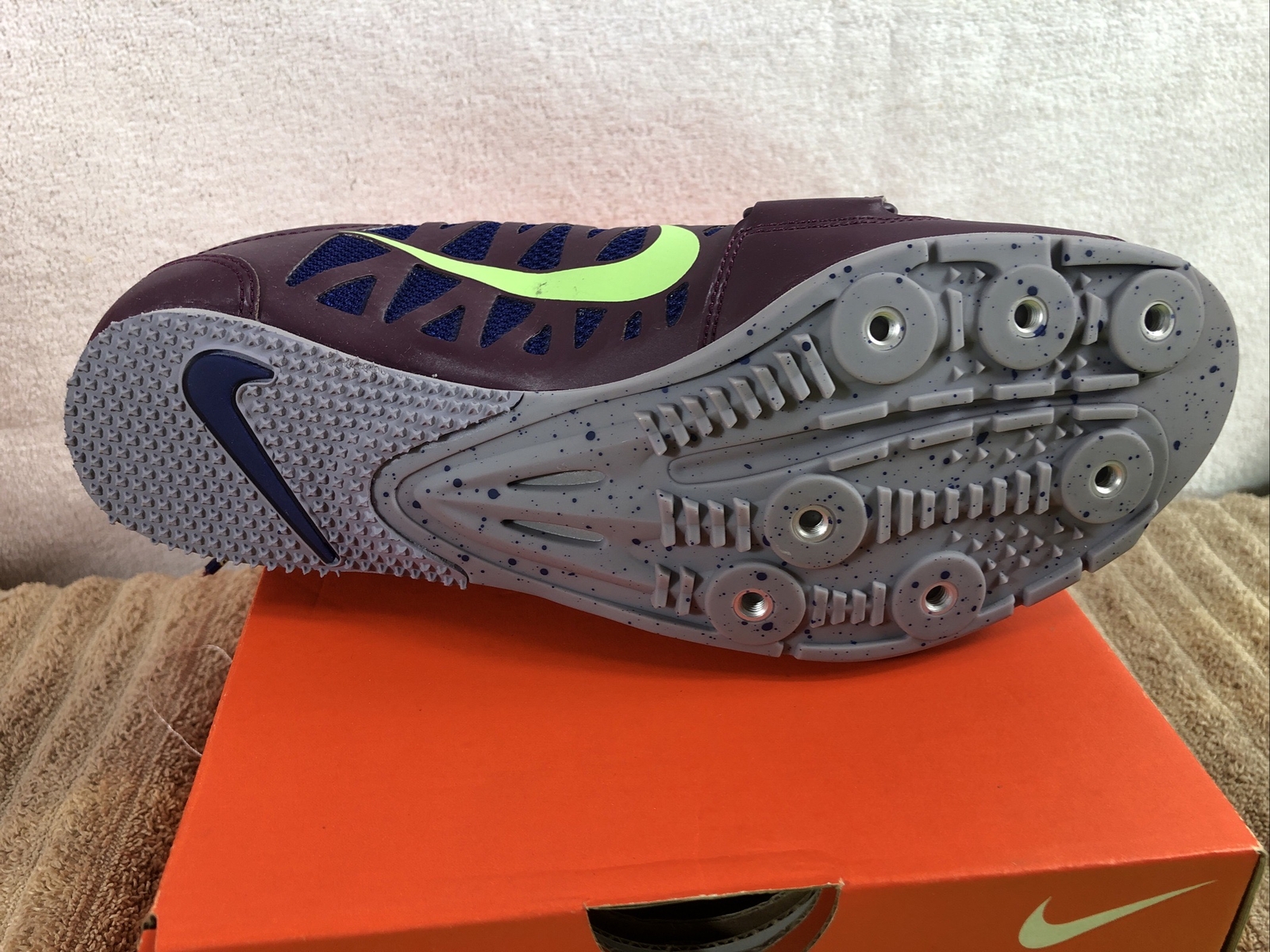 Nike Zoom LJ 4 Size 6.5 Long Jump Track Spikes Light Purple 415339602