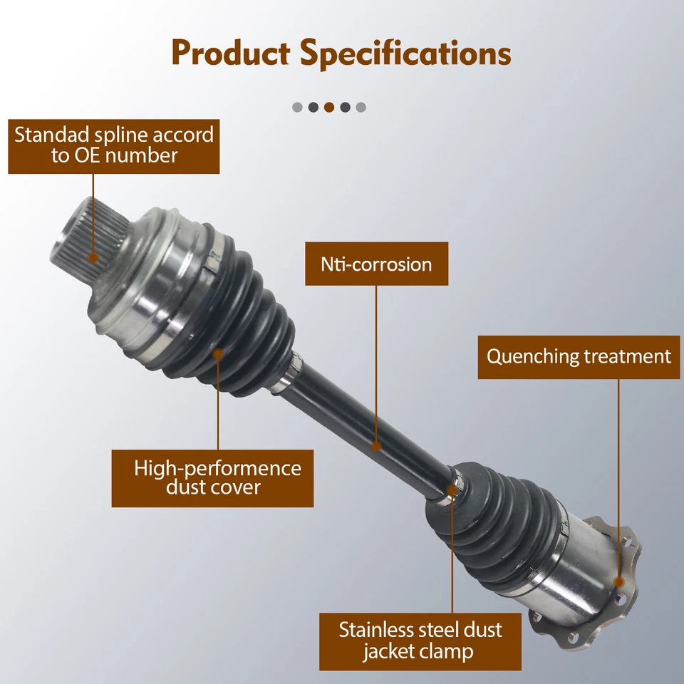 Par de ejes delanteros para Audi allroad para A4 Quattro 2,0 L 2013-2016 CV Foto 3 de 4