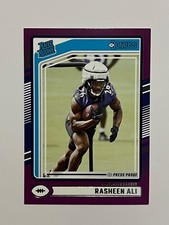 2024 Panini Donruss Rasheen Ali Purple Rated Rookie #347 Ravens Color Match SP