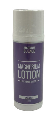 Magnum Solace Magnesium Lotion with Shea and Aloe 4 Fluid oz Lavender Scent