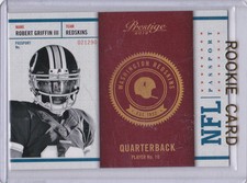 Robert Griffin III ROOKIE CARD Prestige Passport NFL RC Washington Redskins RG3