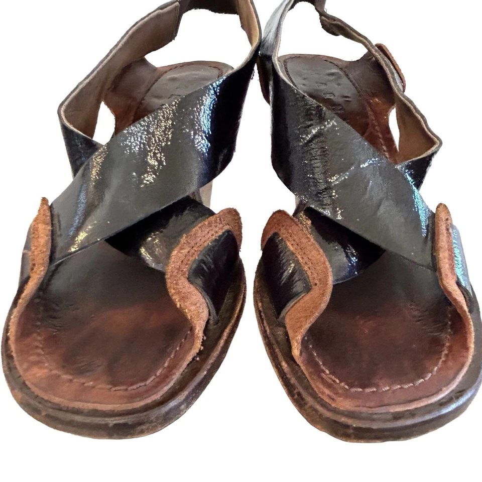 Auténticos tacones de plataforma Marni talla 37 EU 7 EE. UU. charol marrón Foto 3 de 4