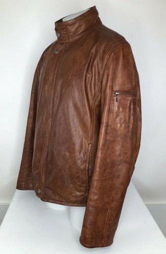 robert comstock vertical leather jacket