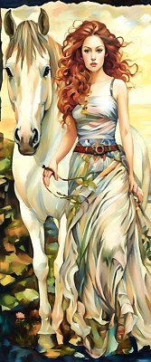 Epona bookmark horse goddess mythology gift for women, book readers 6x2