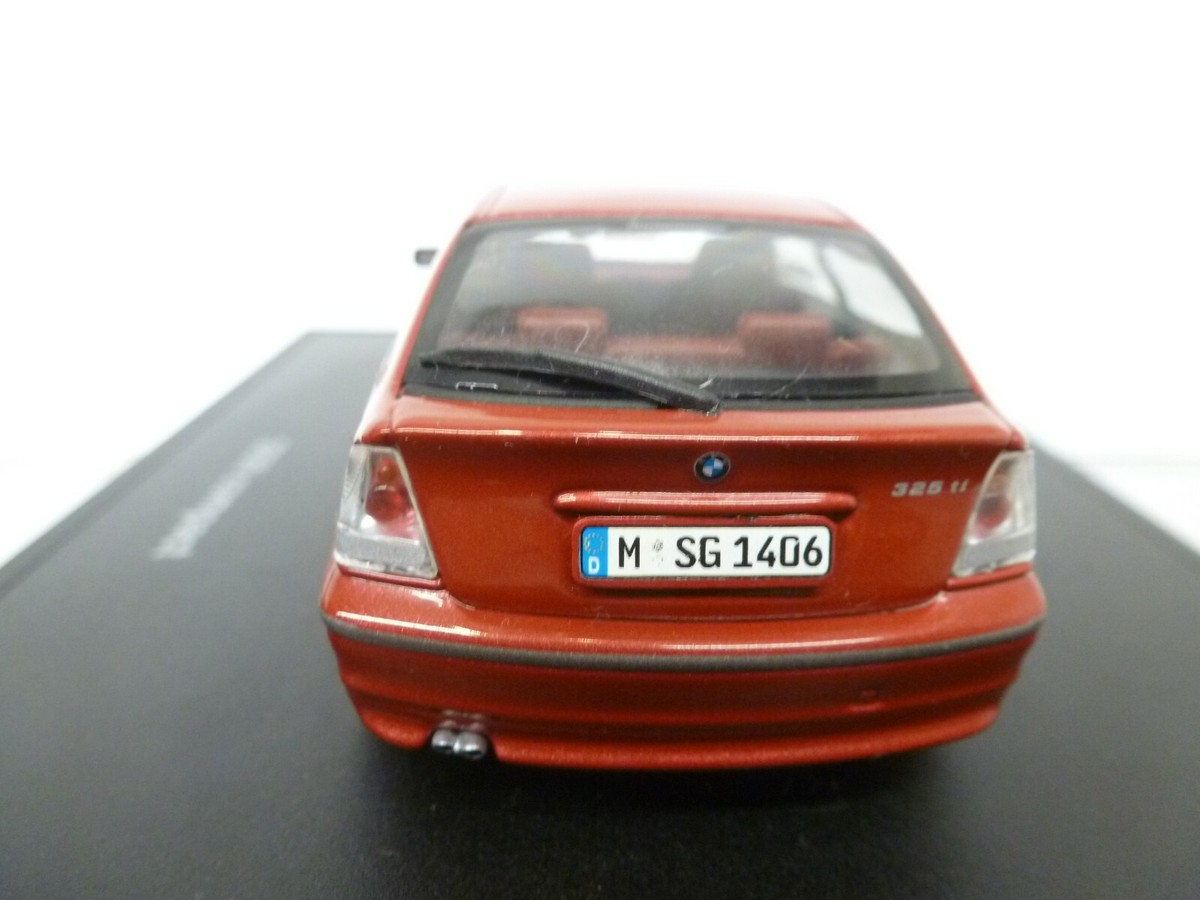 MINICHAMPS BMW 325ti COMPACT E46 - ORANGERED 1:43 - GOOD CONDITION