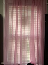 Sheer Pink Curtain Panels 63 X 40 Four Piece