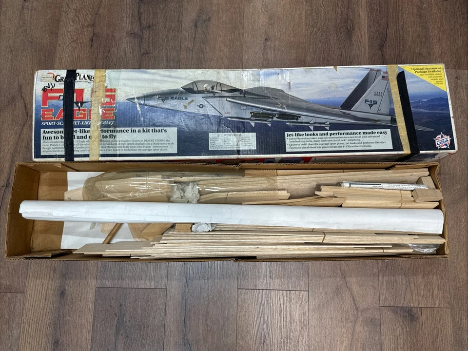 Комплект радиоуправляемых самолетов Great Planes F154 F-15 Eagle Sport в масштабе 47 дюймов размах крыльев 0,46 куб. см - Изображение 4 из 4