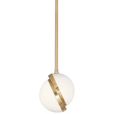 Michael Berman Brut 7" Wide Modern Brass Mini-Pendant Light