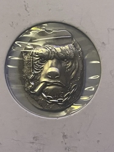 Black Hand Bullion 5 Gram .999 Silver Bear Hand Poured Art Micro Bar Pour