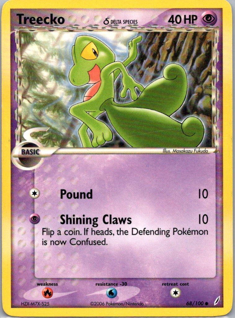 Pokemon TCG Treecko δ 68/100 Crystal Guardians NM