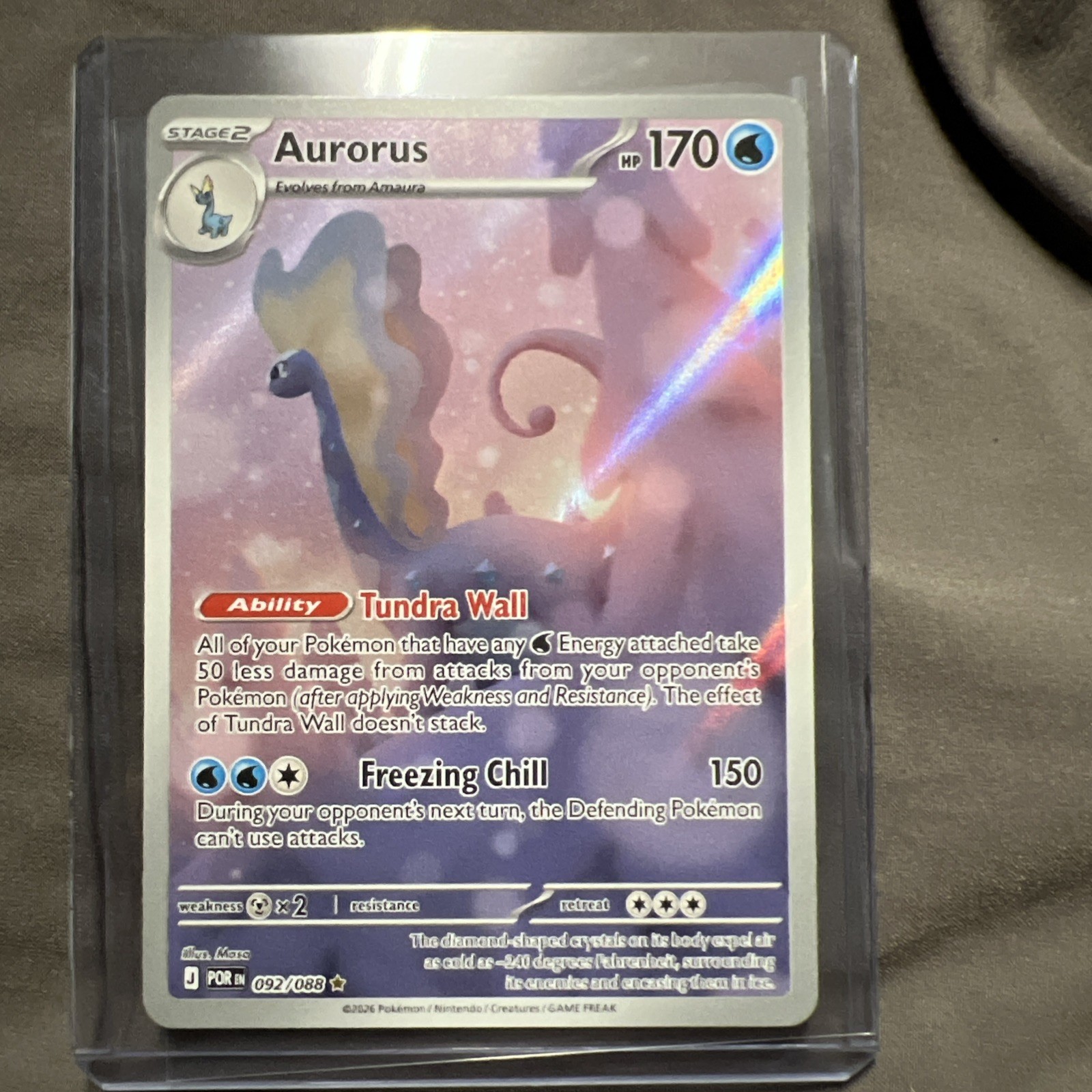 Aurorus Holo Illustration Rare ME03: Perfect Order 092/088 NM