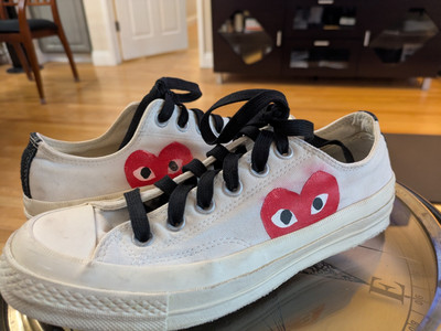 Comme des Garçons PLAY x Converse Chuck Taylor All Star One Heart Low-Top W: 7 