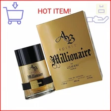 Lomani Ab Spirit Millionaire Eau De Toilette Spray for Men, Gold , 3.3 Ounce