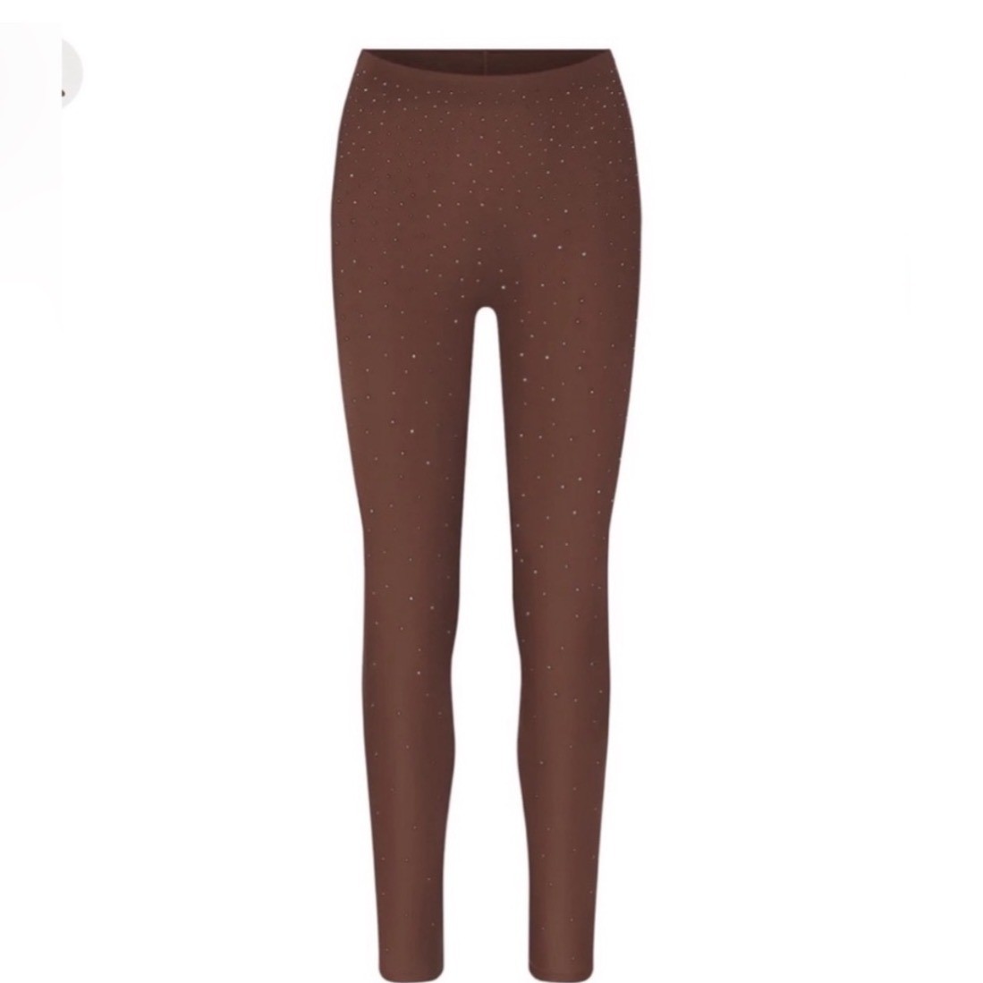 SKIMS SWAROVSKI CRYSTAL JELLY SHEER INTIMATES LEGGING COCOA SMALL NWT