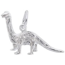 Charm Brontosaure - Métal - Argent massif