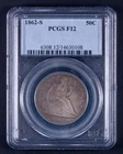 1862-S Seated Liberty Half Dollar 50c PCGS F12 WB108