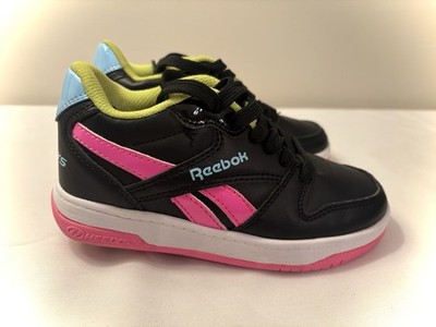 Kids Reebok Heelys BB 4500 low Size 13 Black/Atomicpink/Digiblue