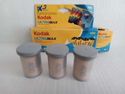 Kodak UltraMax 400 35mm 24 Exposures  Opened Package of 3 Rolls Exp 5/2012