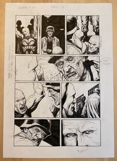 Gary Frank Geiger original comic art #24 p13. Superman Batman Hulk artist