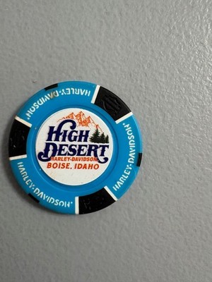 HIGH DESERT HD ~ IDAHO (Blue/Black Full Color  Harley Poker Chip
