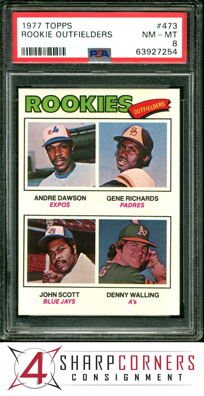 1977 TOPPS #473 ANDRE DAWSON RC EXPOS HOF PSA 8