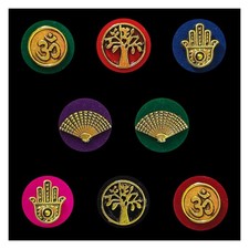 Indira Collection Luxury Multicolor Bindis - 8 Pcs Reusable Forehead Stickers