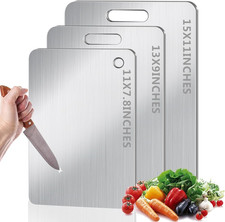 Titanium Cutting Board Set of 3, 100 Pure Titanium Cutting Boards for Kitchen