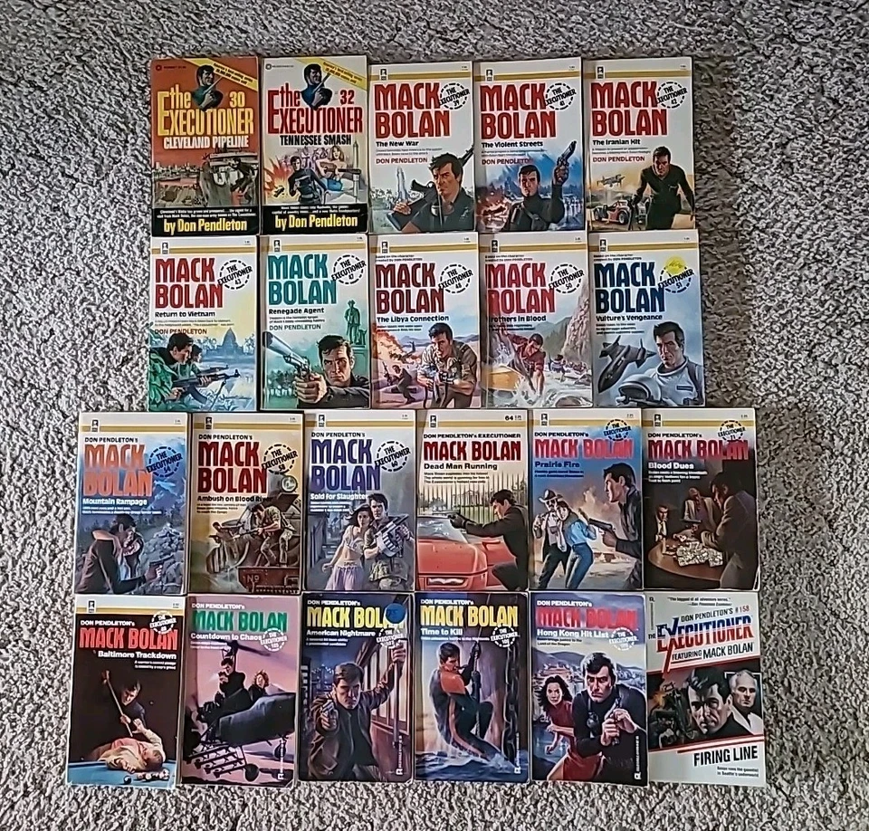 DON PENDLETON'S MACK BOLAN "THE EXECUTIONER" SERIES LOT OF 22 BOOKS - 1977-1992 Foto 2 de 4