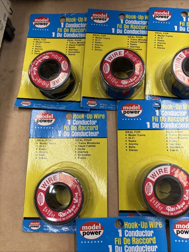 9 ROLLS Model-Power Hook-Up Wire 1 Conductor 35' Model Railroad Hook-Up Wire - Image 2 of 4