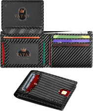 Wallet for Men Slim RFID Blocking Leather Credit Card Holder Wallet for 15 Cards