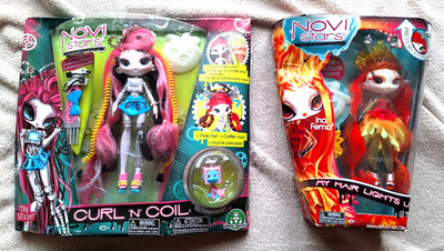 LOT NOVI STARS DOLLS: TILY VIZON & INA FERNA. BRAND NEW IN DAMAGED BOXES, NR!